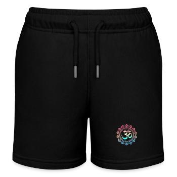 Spirituelles Om - Yoga & Meditation - Kinder Organic Joggingshorts Mini Bolter von Stanley/Stella - Schwarz - Vorne