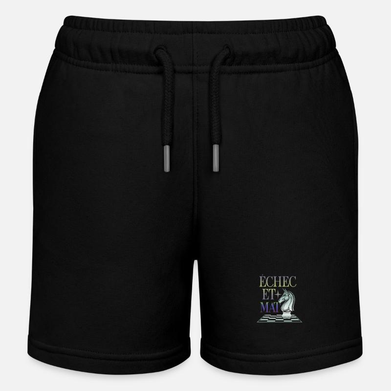 Echec et Mat - Short de jogging enfant bio Stanley/Stella - noir