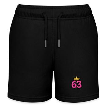 63 Nombre Couronne - Short de jogging enfant bio Stanley/Stella - noir - Devant