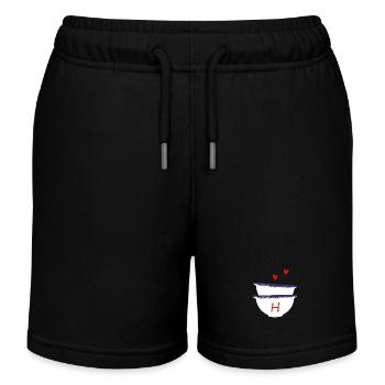 Lettre H bols breton - Short de jogging enfant bio Stanley/Stella - noir - Devant