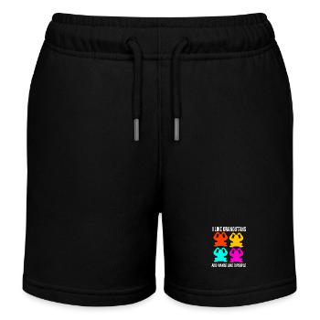 Orang-outan - Short de jogging enfant bio Stanley/Stella - noir - Devant