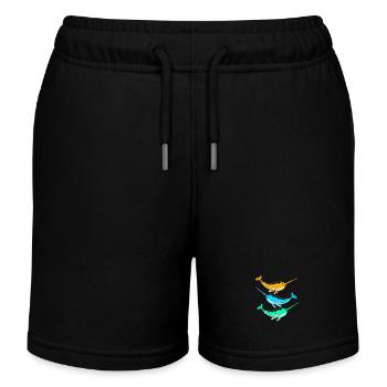 Narwal - Kinder Organic Joggingshorts Mini Bolter von Stanley/Stella - Schwarz - Vorne
