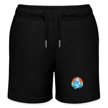 Narwal - Kinder Organic Joggingshorts Mini Bolter von Stanley/Stella - Schwarz - Vorne