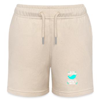 Narwhal - Kids Organic Sweat Shorts by Stanley/Stella - soft Ecru - Front