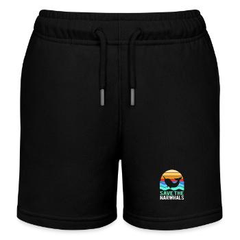 Narwal - Kinder Organic Joggingshorts Mini Bolter von Stanley/Stella - Schwarz - Vorne