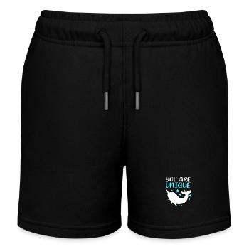 Narwal - Kinder Organic Joggingshorts Mini Bolter von Stanley/Stella - Schwarz - Vorne