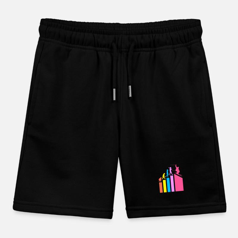 Ski Ski Holiday Kids Organic Sweat Shorts by Stanley/Stella