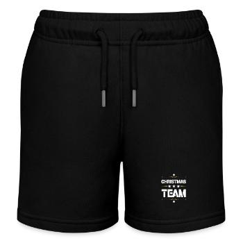 Christmas Team - Kinder Organic Joggingshorts Mini Bolter von Stanley/Stella - Schwarz - Vorne