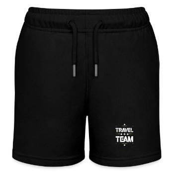 Travel Team - Kids Organic Sweat Shorts by Stanley/Stella - black - Front