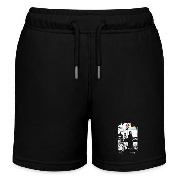 Engel Grafik - Kinder Organic Joggingshorts Mini Bolter von Stanley/Stella - Schwarz - Vorne