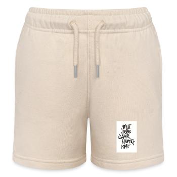 MUT, LIEBE, WAHRHAFTIGKEIT - Kinder Organic Joggingshorts Mini Bolter von Stanley/Stella - Natur - Vorne
