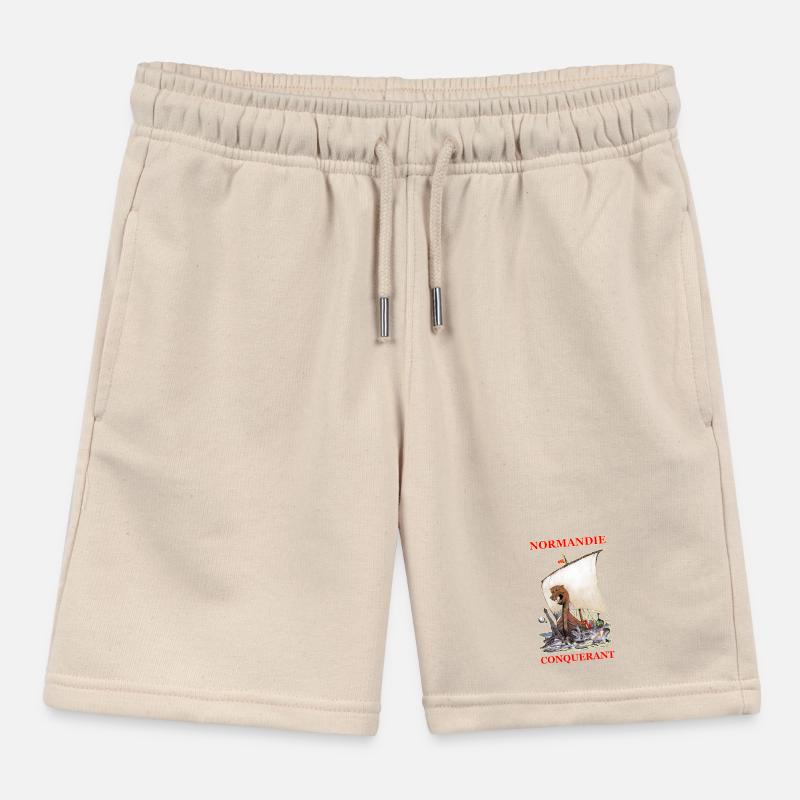 NORMANDY CONQUERANT creation Louis RUNEMBERG © Kids Organic Sweat Shorts by Stanley/Stella