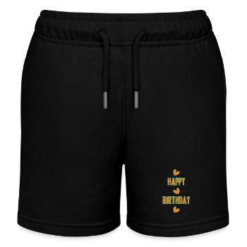 JAHRESTAG. ALLES GUTE ZUM GEBURTSTAG!. ALLES GUTE ZUM GEBURTSTAG!. - Kinder Organic Joggingshorts Mini Bolter von Stanley/Stella - Schwarz - Vorne