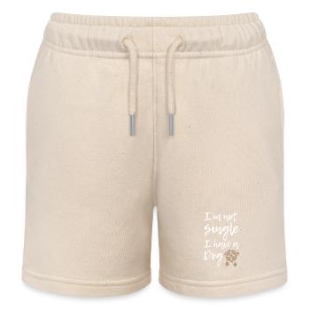 I Am Not Single I Have a Dog - Kinder Organic Joggingshorts Mini Bolter von Stanley/Stella - Natur - Vorne