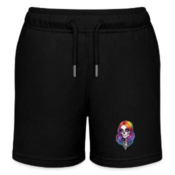Halloween - Rock & Regenbogen - Kinder Organic Joggingshorts Mini Bolter von Stanley/Stella - Schwarz - Vorne