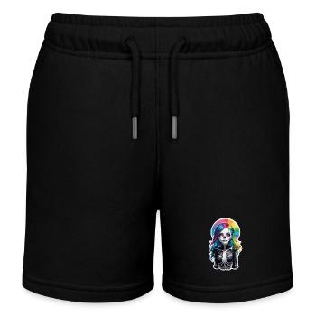 halloween - rock et arc en ciel - Short de jogging enfant bio Stanley/Stella - noir - Devant