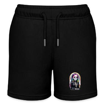 halloween - rock et arc en ciel - Short de jogging enfant bio Stanley/Stella - noir - Devant