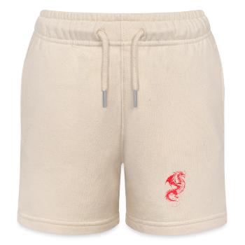 Red dragon rampant - Kids Organic Sweat Shorts by Stanley/Stella - soft Ecru - Front