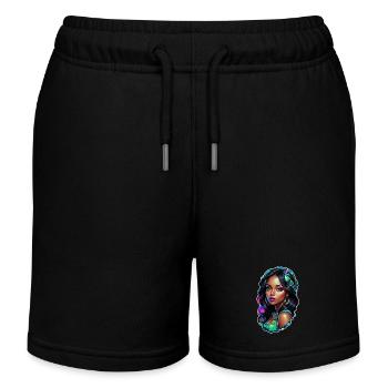 femme afro - beauté - Short de jogging enfant bio Stanley/Stella - noir - Devant