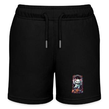 Démons occultes chat style gothique - Short de jogging enfant bio Stanley/Stella - noir - Devant