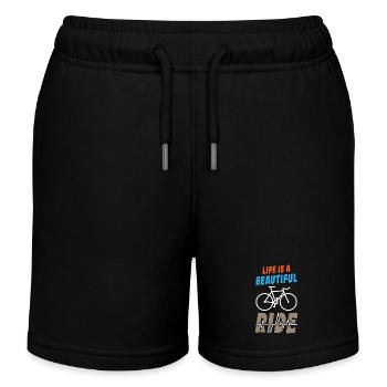 Life is Beautiful Ride - Kinder Organic Joggingshorts Mini Bolter von Stanley/Stella - Schwarz - Vorne