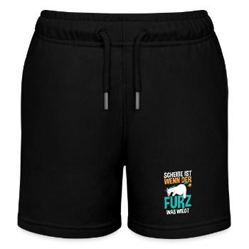 Scheiße Ist Wenn der Furz Was Wiegt - Kinder Organic Joggingshorts Mini Bolter von Stanley/Stella - Schwarz - Vorne