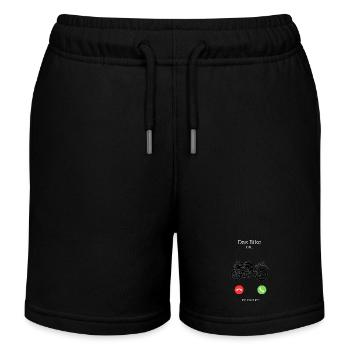Anruf Bike ruft Geschenk Motorradfaher/innen - Kinder Organic Joggingshorts Mini Bolter von Stanley/Stella - Schwarz - Vorne