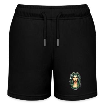 Medusa Griechische Mythologie Monster - Kinder Organic Joggingshorts Mini Bolter von Stanley/Stella - Schwarz - Vorne