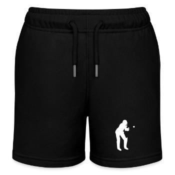 Cricket Catcher in Aktion - Kinder Organic Joggingshorts Mini Bolter von Stanley/Stella - Schwarz - Vorne