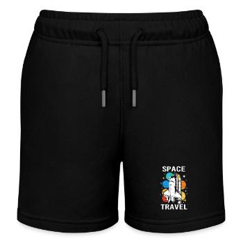 Univers du système solaire - Short de jogging enfant bio Stanley/Stella - noir - Devant