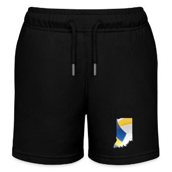 Echter Volleyball in der Indiana State Landkarte - Kinder Organic Joggingshorts Mini Bolter von Stanley/Stella - Schwarz - Vorne
