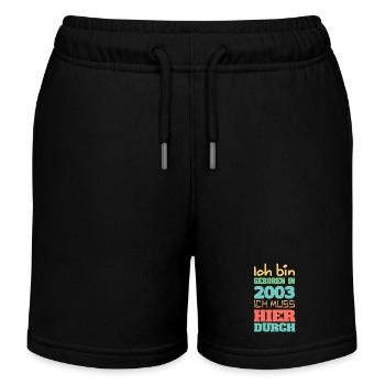 Bin 2003 - Kinder Organic Joggingshorts Mini Bolter von Stanley/Stella - Schwarz - Vorne
