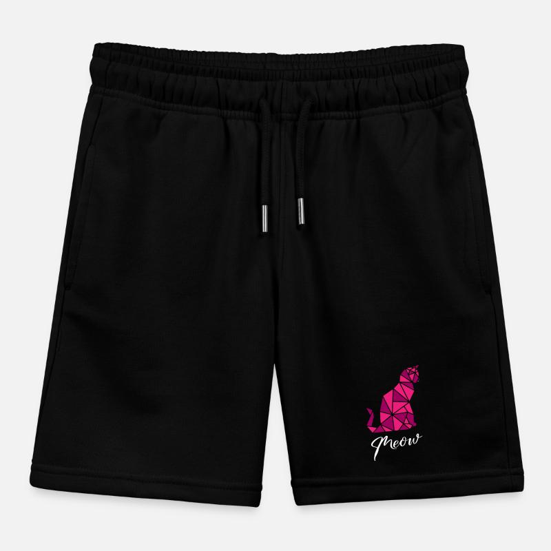 Cats Geometric Kids Organic Sweat Shorts by Stanley/Stella