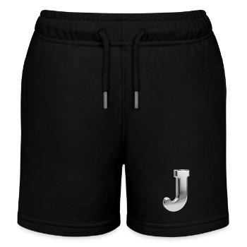 Chrome ,, J " Metallic - Kinder Organic Joggingshorts Mini Bolter von Stanley/Stella - Schwarz - Vorne