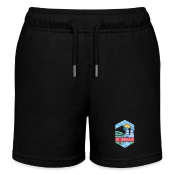 Isarbella im Winter - Kinder Organic Joggingshorts Mini Bolter von Stanley/Stella - Schwarz - Vorne