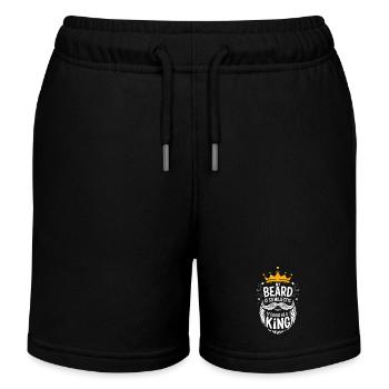 Beard Mustache Bearded Men - Kids Organic Sweat Shorts by Stanley/Stella - black - Front