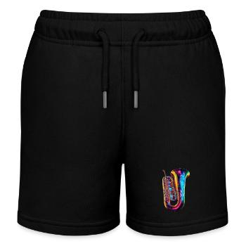 Tuba - Kids Organic Sweat Shorts by Stanley/Stella - black - Front