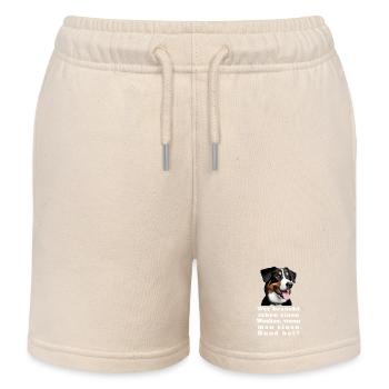 Who needs an alarm clock when you have a Hun - Kids Organic Sweat Shorts by Stanley/Stella - soft Ecru - Front