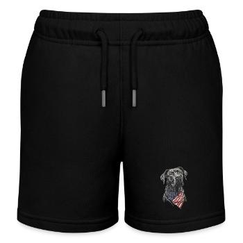 Deutsche Dogge - Kinder Organic Joggingshorts Mini Bolter von Stanley/Stella - Schwarz - Vorne