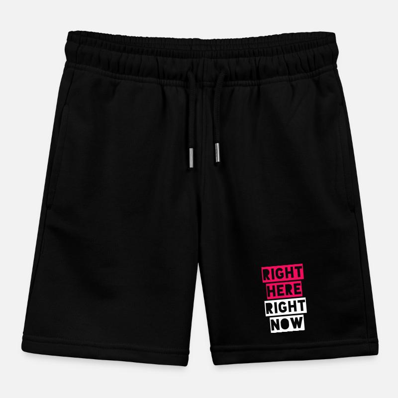 RIGHT HERE RIGHT NOW Kids Organic Sweat Shorts by Stanley/Stella