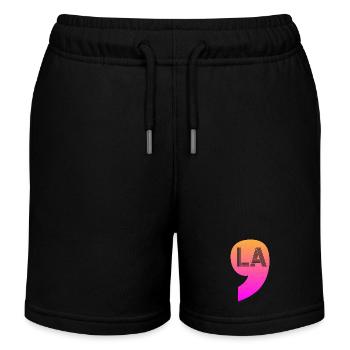 comma la1 - Kids Organic Sweat Shorts by Stanley/Stella - black - Front