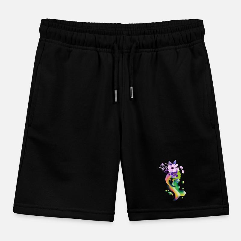 Ein Mädchen mit Blumen Schwebendes Mädchen Kinder Organic Joggingshorts Mini Bolter von Stanley/Stella