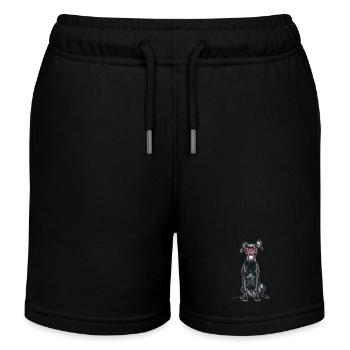 Deutsche Dogge - Kinder Organic Joggingshorts Mini Bolter von Stanley/Stella - Schwarz - Vorne