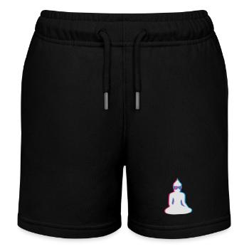 cooler 3D Buddha mit 3D Brille - Kinder Organic Joggingshorts Mini Bolter von Stanley/Stella - Schwarz - Vorne