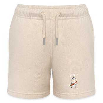 Peperoni Schaf I Scharf Comic Wortspiel - Kinder Organic Joggingshorts Mini Bolter von Stanley/Stella - Natur - Vorne