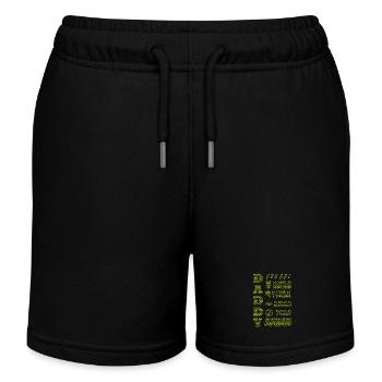 Inspirierende Motivation Zitat Kunstdruck - Kinder Organic Joggingshorts Mini Bolter von Stanley/Stella - Schwarz - Vorne