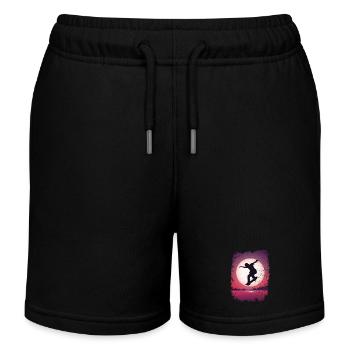 SK8R | | lune | de skateboard Patinage - Short de jogging enfant bio Stanley/Stella - noir - Devant