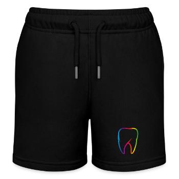 dent de l’arc-en-ciel coloré - Short de jogging enfant bio Stanley/Stella - noir - Devant