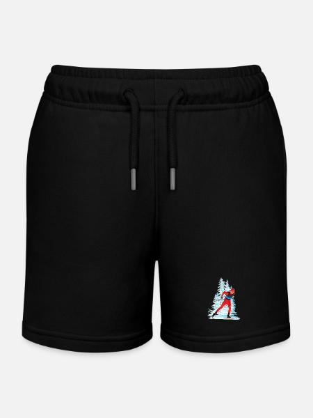 Ski de fond - Short de jogging enfant bio Stanley/Stella - noir