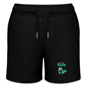 Ich bin 8 Jahre - Kinder Organic Joggingshorts Mini Bolter von Stanley/Stella - Schwarz - Vorne